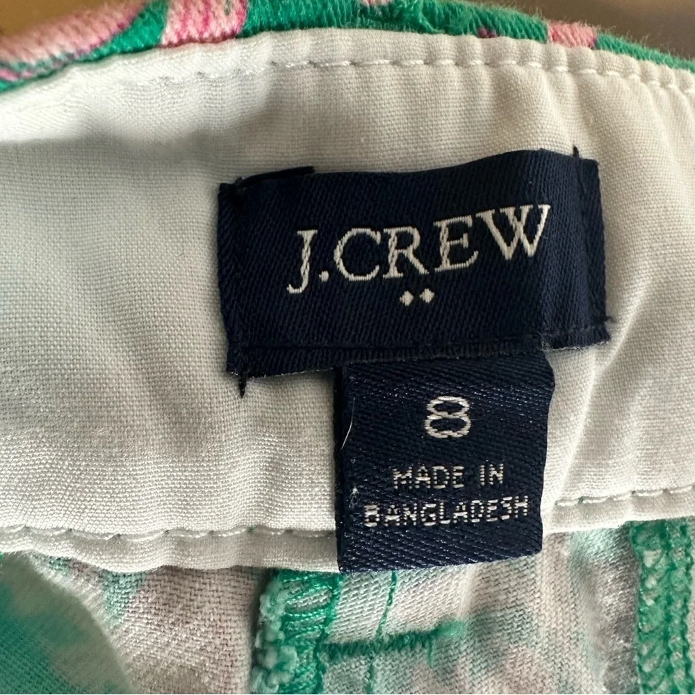 J. Crew Green and Pink Floral Women Shorts